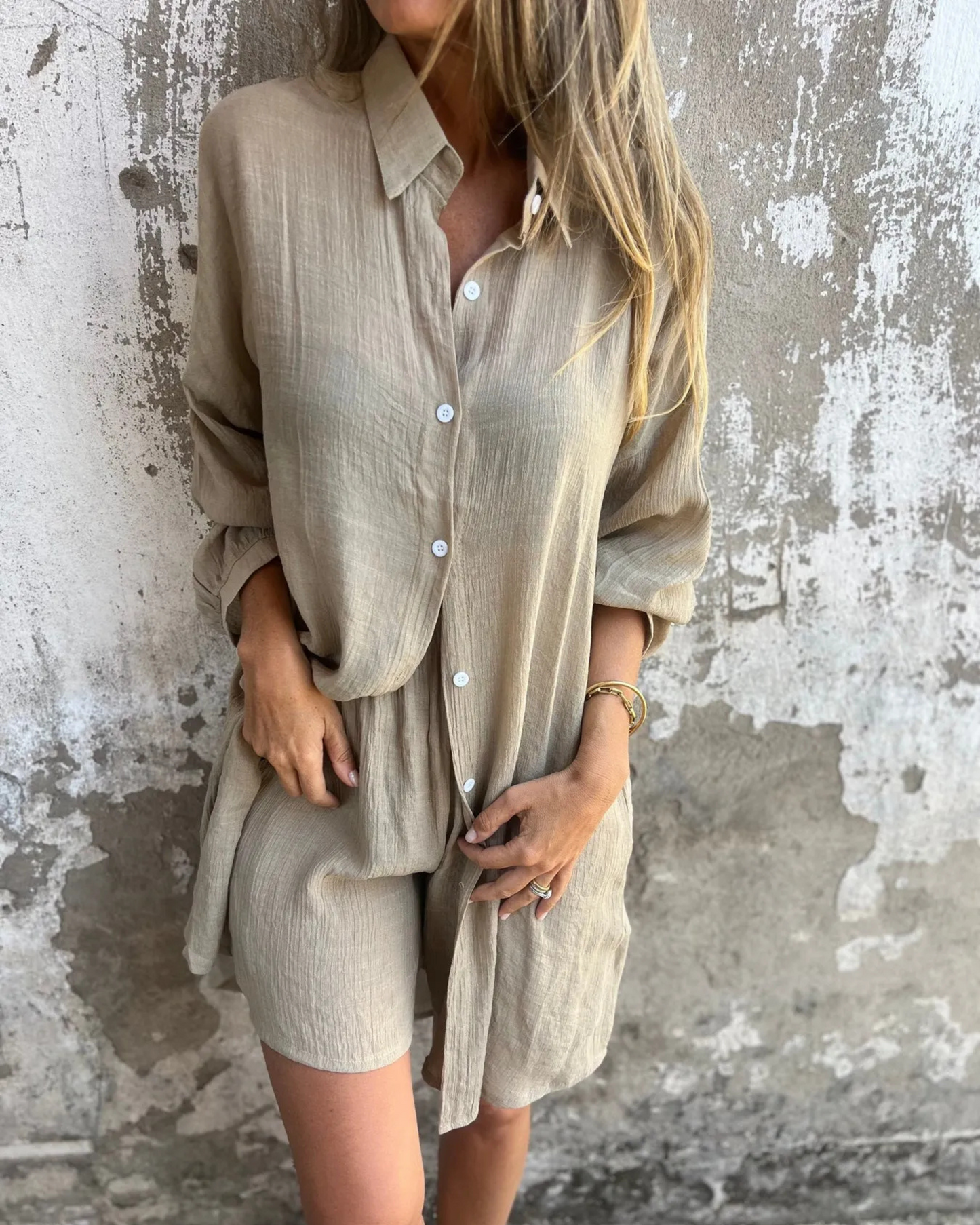 Izela Casual Shirt & Shorts set