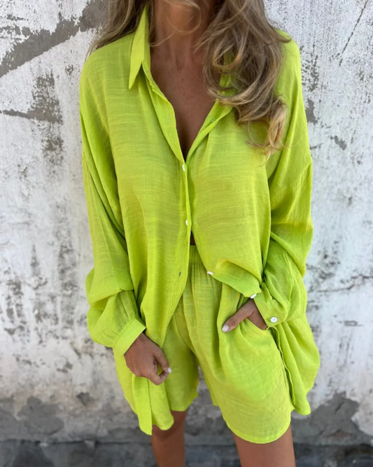 Izela Casual Shirt & Shorts set