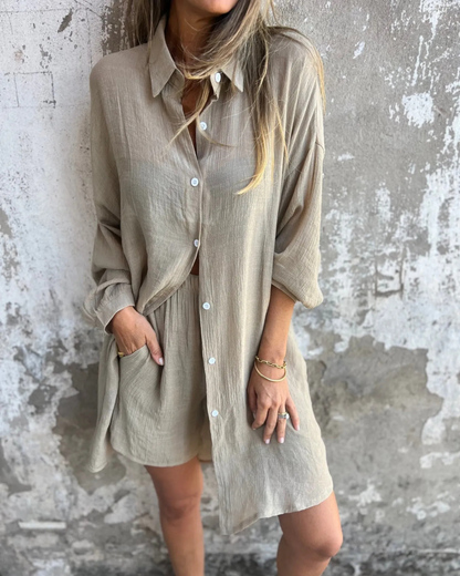Izela Casual Shirt & Shorts set